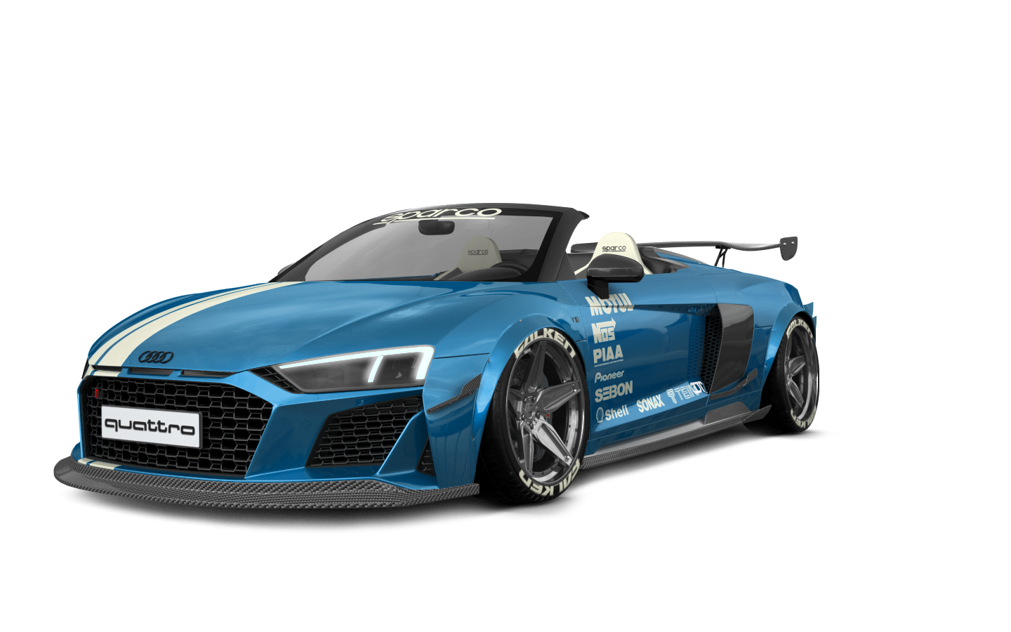 2016 R8 Convertible Audi R8 Spyder 2016-2024 | 3DTuning - probablemente el mejor ...